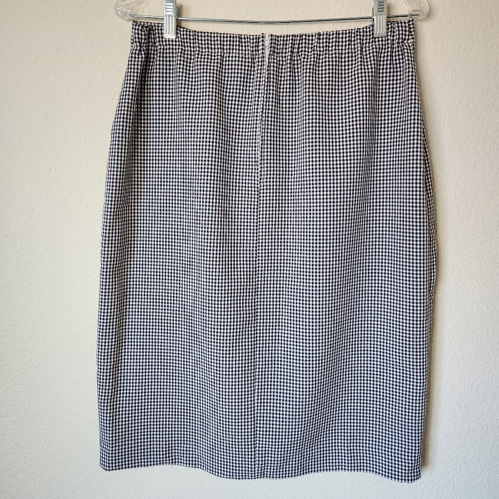 Vintage Black & White Checked Short Skirt Size 12 - Picture 3 of 6
